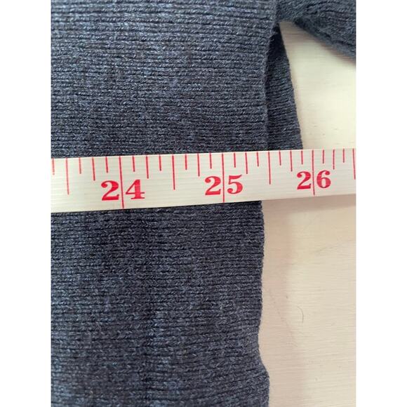 Banana Republic Mens Cashmere Silk Sweater Size Medium Navy Blue Solid V-Neck - Picture 10 of 11